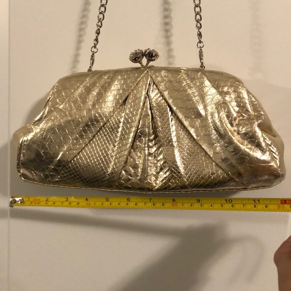 Vintage faux snakeskin clutch/purse - Picture 5 of 6